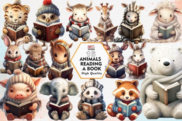 Animals Reading a Book Clipart PNG: A Designer’s Secret Weapon