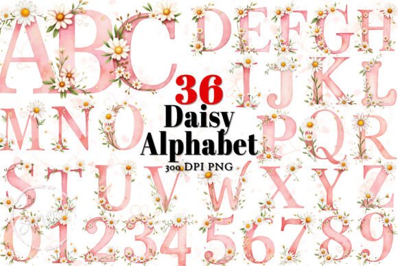 Daisy Birth Flower Alphabet: Elevate Your April Designs