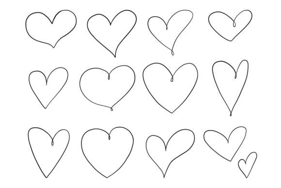 Hand Drawn Heart Outline Bundle Set: A Designer's Guide