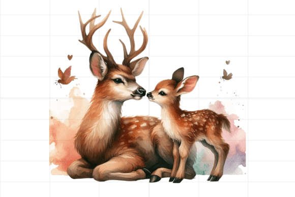 Infuse Nature's Charm with Watercolor Boho Deer Clipart