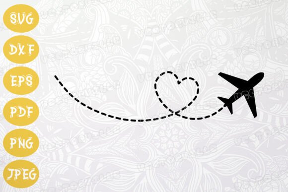 Jet Trail Heart Loop Airplane SVG: A Love Story in the Sky