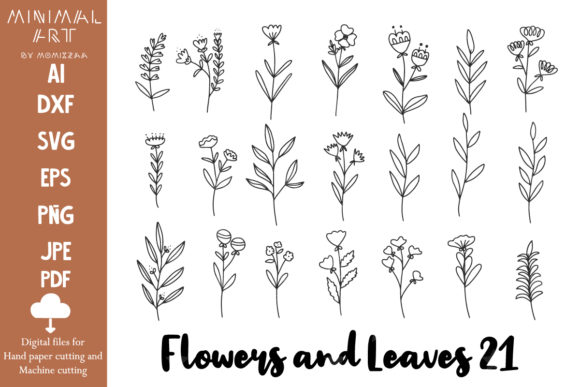 The Organic Allure of Hand-Drawn Flowers and Leaves