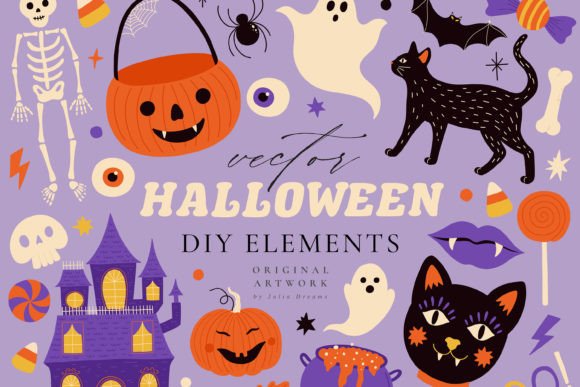 Unleash Creativity with Halloween Digital Clipart Set Graphics