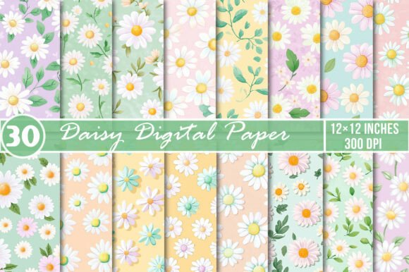 Unleashing Creativity with Daisy Digital Paper Daisy Background