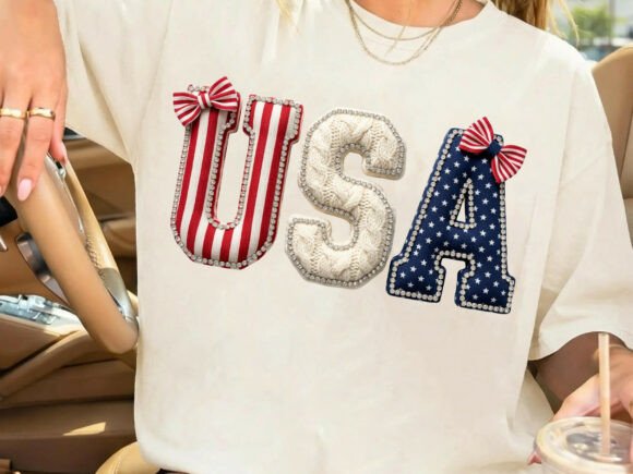 USA Patchwork PNG, Coquette: A Blend of Patriotic Charm and Romantic Flair