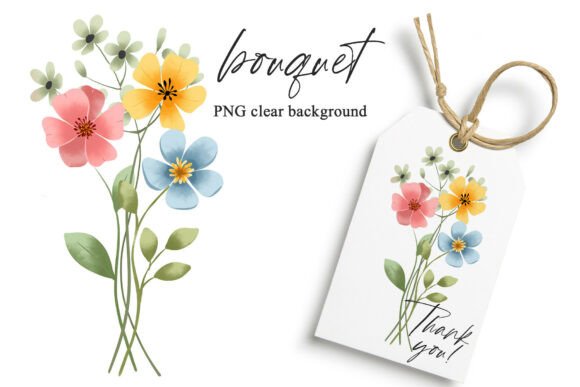 Watercolor Flowers Clipart Bouquet: A Designer's Go-To Asset