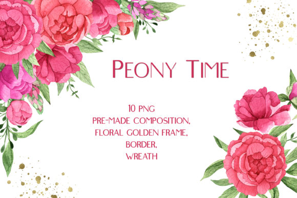 Watercolor Peony Frame Bouquets Clipart: A Designer's Guide