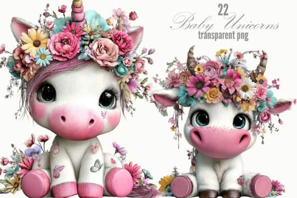 Whimsical Baby Unicorn Sublimation Designs for Creative Projects
