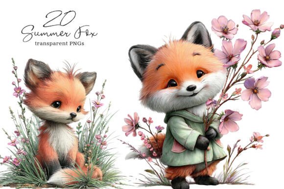 Whimsical Summer Fox Clipart: A Versatile Asset for Your Projects