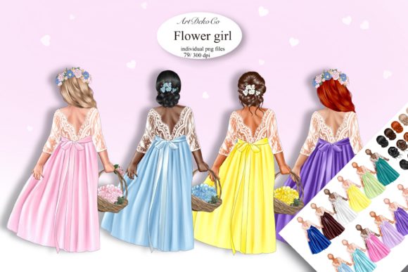 Whimsy and Wonder: Using Flower Girl Clipart for Modern Design
