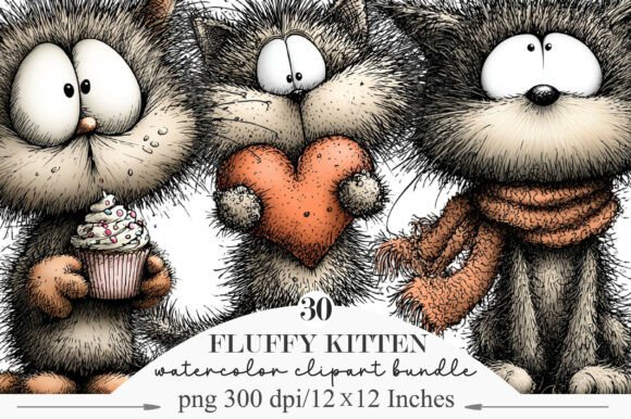 Why Fluffy Kitten Whimsical Clipart Is Your Next Go-To Design Asset