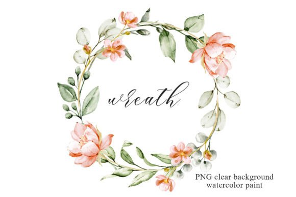 Wreath with Watercolor Flowers: Your Frame for Organic Design